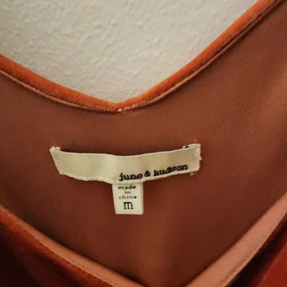 June & Hudson Velvet Midi Dress. Size M. - Picture 2 of 6